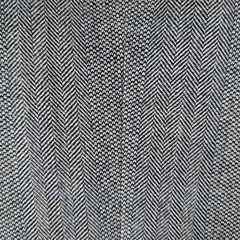 Ralph Lauren Silk Wool 2 Button Blazer 46L Blue Gray Herringbone Stripe Pattern